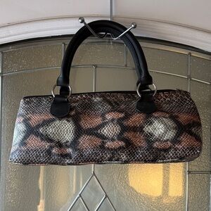 Snake Print insulated wine bag